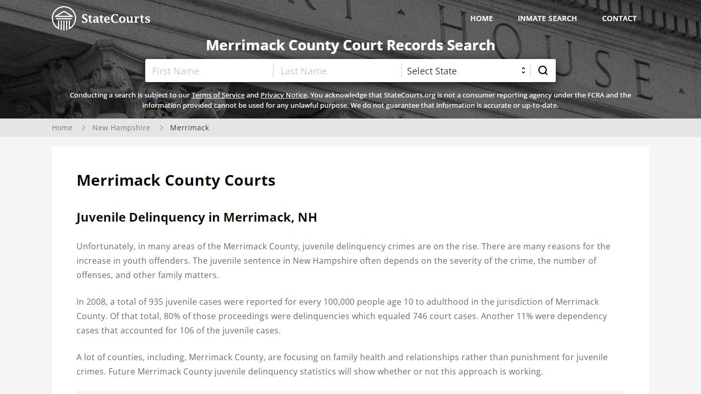 Merrimack County, NH Courts - Records & Cases - StateCourts