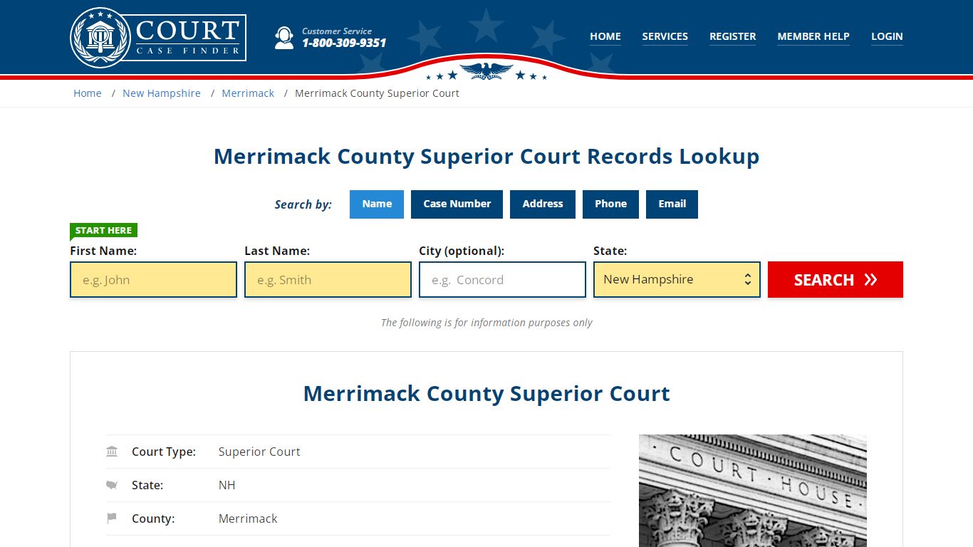 Merrimack County Superior Court Records Lookup - CourtCaseFinder.com